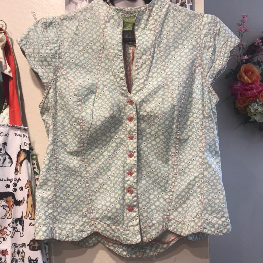 Floral button down shirt